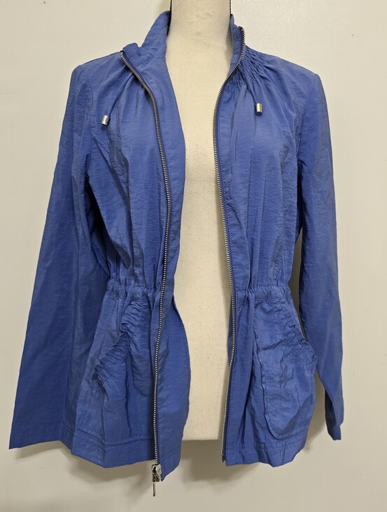 Zenergy by Chico's Jackets & Blazers - CHICO'S zenergy size Medium Full Zip Adjustable Waist Athleisure Jacket Blue